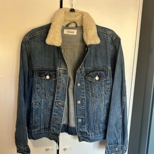 Unveil by Victorias Secret Sherpa collar denim jacket in Large